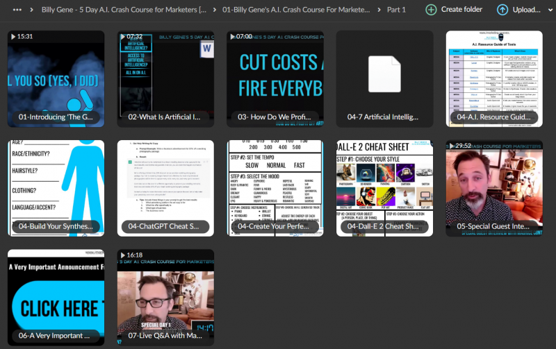 Billy Gene – 5 Day A.I. Crash Course for Marketers
