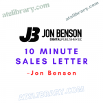 Jon Benson – 10 Minute Sales Letter