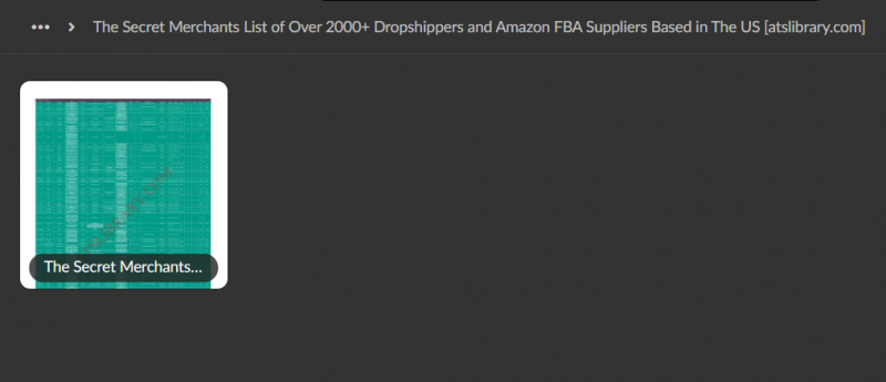 The Secret Merchants List of Over 2000+ Dropshippers and Amazon FBA Suppliers Based in The US