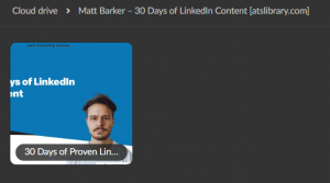 Matt Barker – 30 Days of LinkedIn Content