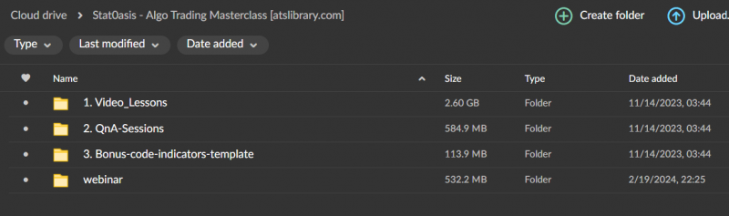 Stat0asis – Algo Trading Masterclass