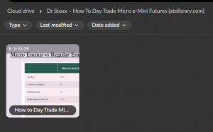 Dr Stoxx – How To Day Trade Micro e-Mini Futures