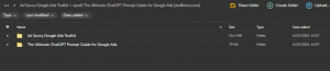 Ad Savvy Google Ads Toolkit + upsell The Ultimate ChatGPT Prompt Guide for Google Ads