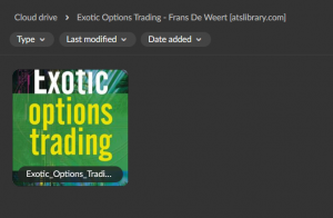 Exotic Options Trading – Frans De Weert