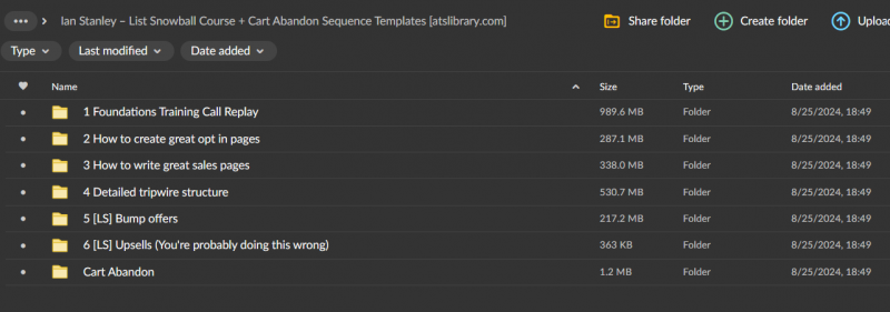 Ian Stanley – List Snowball Course + Cart Abandon Sequence Templates