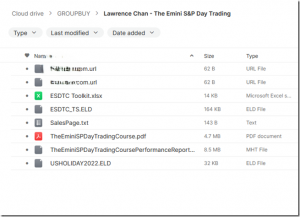 Lawrence Chan – The Emini S&P Day Trading