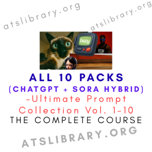 Ultimate Prompt Collection Vol. 1-10 — All 10 Packs (ChatGPT + Sora Hybrid)