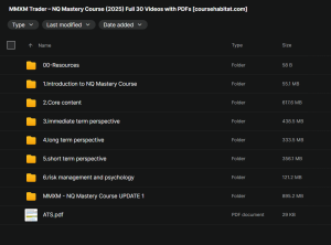 MMXM Trader – NQ Mastery Course (2025) Full 30 Videos with PDFs