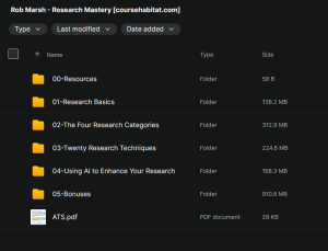 Rob Marsh – Research Mastery