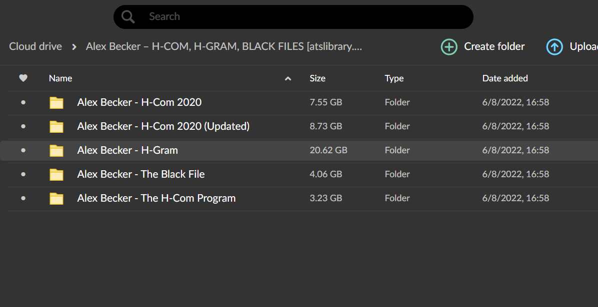 Alex Becker – H-COM, H-GRAM, BLACK FILES