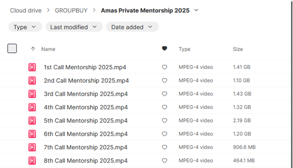 Amas Private Mentorship 2025