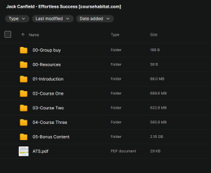 Jack Canfield – Effortless Success