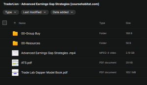 TraderLion – Advanced Earnings Gap Strategies
