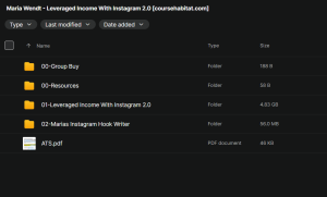 Maria Wendt – Leveraged Income With Instagram 2.0