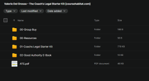 Valerie Del Grosso – The Coach’s Legal Starter Kit