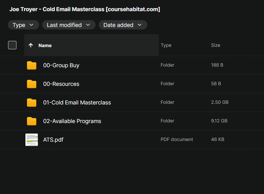 Joe Troyer – Cold Email Masterclass